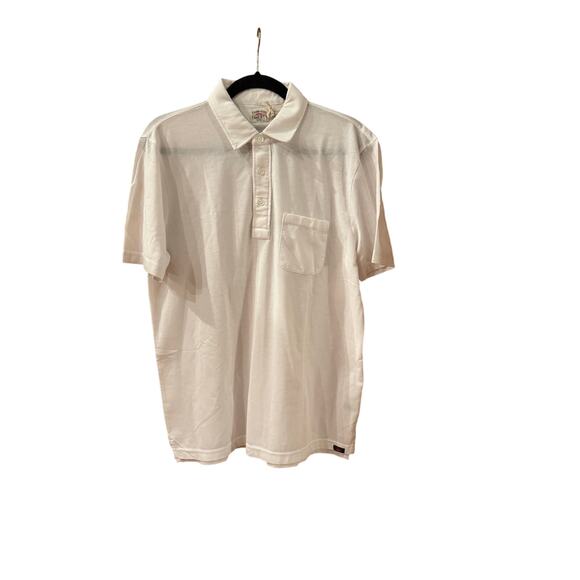 Faherty Sunwashed Polo - Men's Medium - Crisp White (New No Tags) - Picture 5 of 6